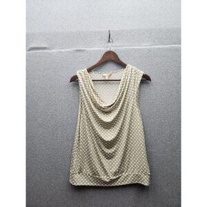 Banana Republic Sleeveless Cowl Neck Top Geometric Print Large